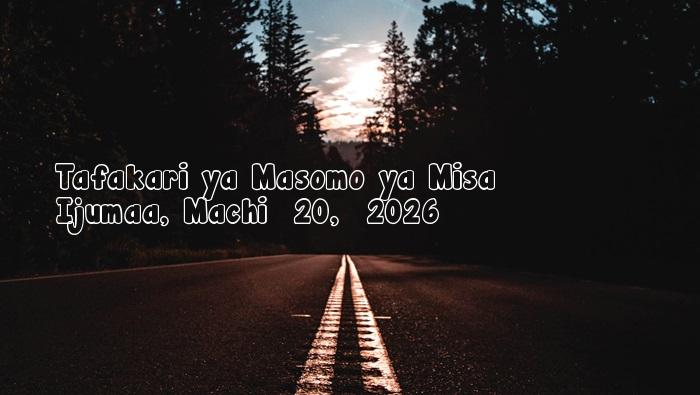 Ijumaa, Machi  20,  2026