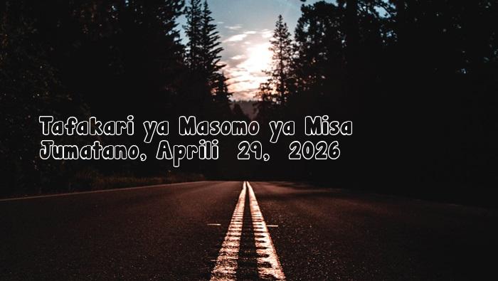 Jumatano, Aprili  29,  2026