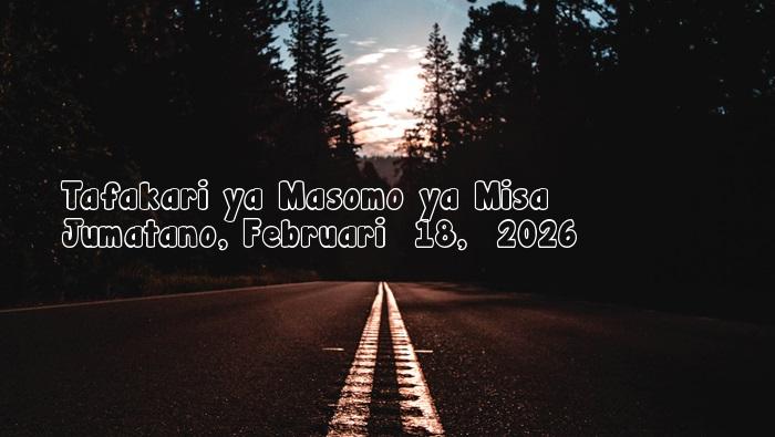 Jumatano, Februari  18,  2026