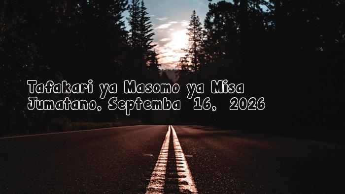 Jumatano, Septemba  16,  2026