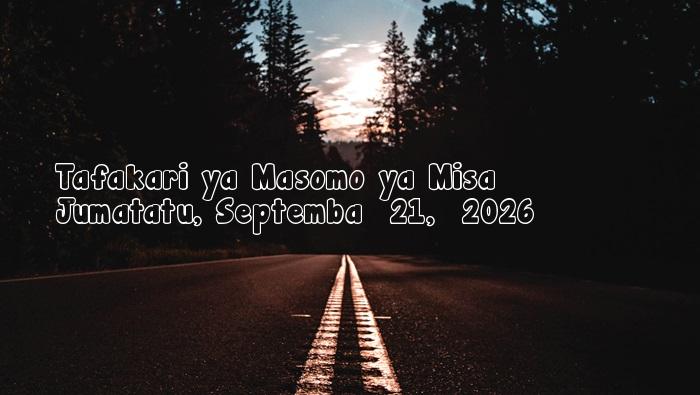Jumatatu, Septemba  21,  2026